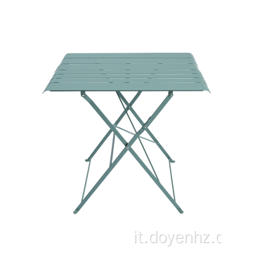 Tavolo a doghe pieghevole rettangolare in metallo da 71 * 52 cm